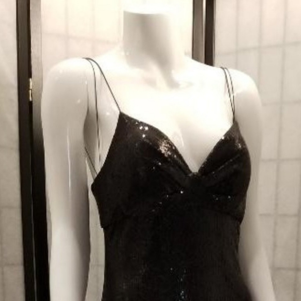 Aidan Mattox Black Sequin Dress - Picture 3 of 4